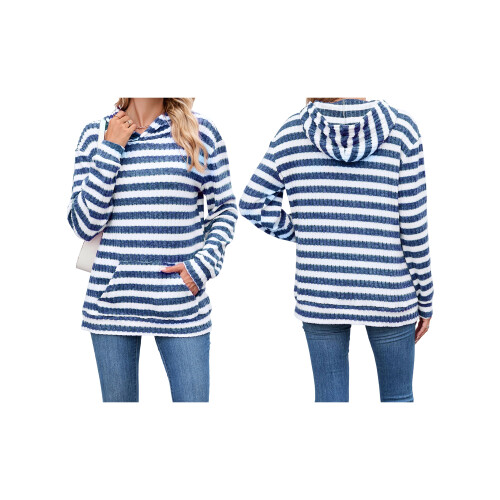 (S, Blue) Sweat à capuche avec poche. 1