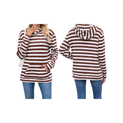 (XL, Maroon) Sweat à capuche avec poche. 1