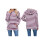 (L, Fuchsia) Sweat à capuche avec poche. 2