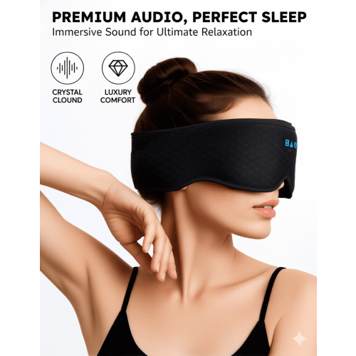 Μάσκα ύπνου με Bluetooth 5.4 – 100% συσκότιση, κάλυμμα ματιών 3D, ηχεία HD, πλενόμενη 2