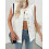 (M, White) Chaleco elegante sin y otoño. 5
