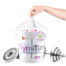 GymiTize Gym Wipes, 1 Buckets, Alcohol Free, Antibacterial, Antiviral, Surface Cleaner, Advanced Barrier Technology, Made in the UK, 1000 Wipes (Pack