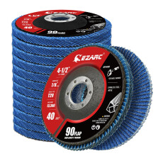 EZARC Flap Discs 115mm, 40 Grit High Density Jumbo Zirconia Flap Sanding Disc Type 29 for Sanding, Rust Removal, Finishing, Grinding, Deburring (12 P