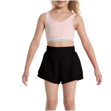 Calções de banho para meninas, calções de treino para meninas, calções de corrida desportivos, calções de ginásio de cintura alta com bolsos