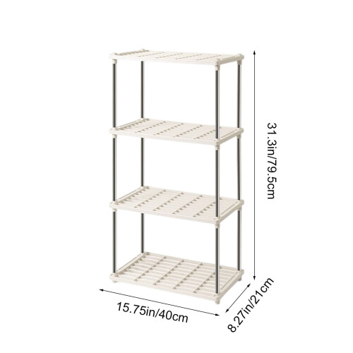 Heavy Duty 4-Tier Shelving Unit Gray 55 lbs per Shelf 2