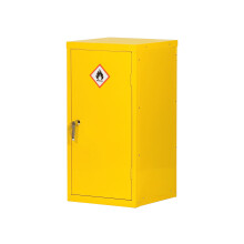 The Workplace Depot Hazardous Cabinet, Dangerous Substance COSHH Storage Unit (Yellow, 910(H) x 460(W) x 460(D) mm)