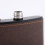 Edelstahl-Flachmann, braunes Leder, 177 ml 7