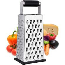 Râpe à fromage, râpe à boîte pour trancheuse à légumes en acier inoxydable, râpe à aliments, 4 faces, pratique pour la cuisine