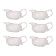 6Pcs Gravy Boat Crafted from Superb White Porcelain for Elegance and Durability Sauce Boat