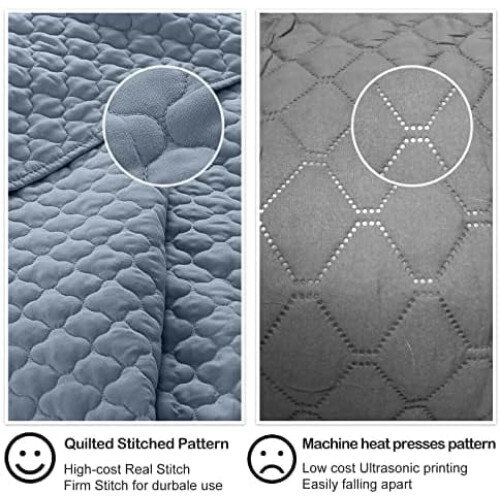 Lightweight Polyester Quilt Set with Cloud Pattern, King 2