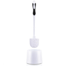 1 paquete de cepillo para inodoro de 14,96 pulgadas con soporte, cepillo para inodoro y organizador, cepillo de cerdas rígidas para la limpieza del