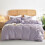 Baumwoll-Bettwäscheset, Queen-Size, Helllila, 3-teilig 1