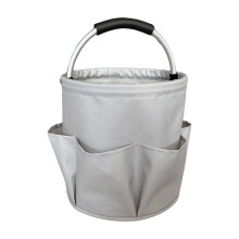 Panier de rangement yocbz17L avec poignée souple, sac de rangement portable pour outils de douche et de jardin, tissu Oxford 600D, gris