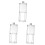 Boîte de rangement ovale bleue pour 3 cotons-tiges, compartiments empilables. 4