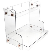 Organisateur de comptoir de salle de bain (1 pièce) avec design transparent pour le rangement de la salle de bain et du meuble-lavabo