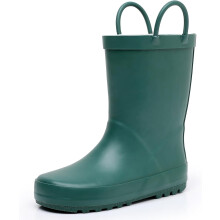 Toddler Rain Boots for Boys and Girls Waterproof Rubber Kids Rain Boots with Easy on Handles All-season Outdoor Shoes