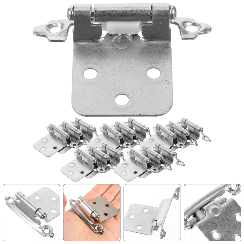Ounona Kitchen Cabinet Hinges With Soft Close Feature For Door Made Of Iron In Silver Color 16 Pieces 9485826311355
