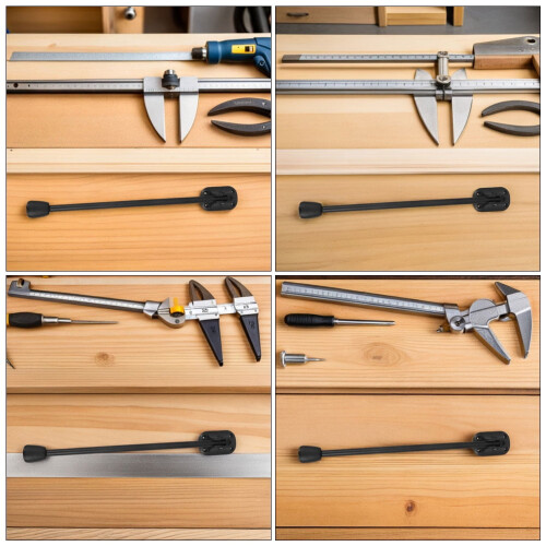 Udskiftningsben til klapbord, metalben, sorte, 2 stk. 2