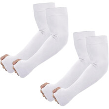 UV Sun Protection Arm Sleeves with Thumb Hole for Men Women Youth, Cooling Sleeve to Cover Tattoo, Mid-Compression