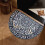 Boheemse deurmat, halfrond, 50x80 cm, antislip, fluweel 4
