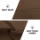 Cortinas opacas marrons com isolamento térmico, 42x36 5