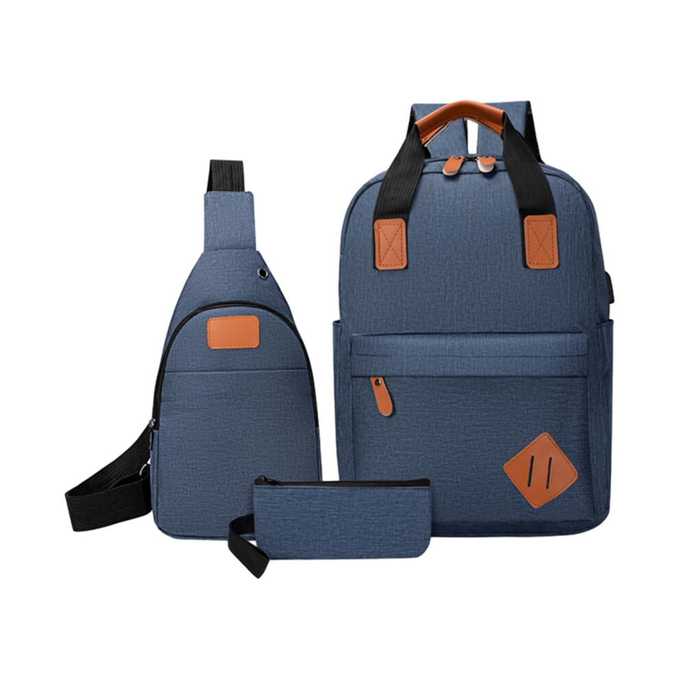 Travel Laptop Backpack For Women & Men Â Carry-On, Crossbody, Coin Purse, Durable College Bag Â Blue 9485826312871
