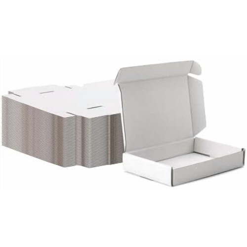 Pacote com 50 caixas de papelão para envio, medindo 7x5x4 polegadas.