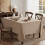 Toalha de mesa retangular de linho e poliéster marrom, 60x84 polegadas (152x213 cm). 6