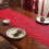 Chemin de table de Noël en dentelle rouge 183 x 33 cm 4