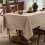 Toalha de mesa retangular de linho e poliéster marrom, 60x84 polegadas (152x213 cm). 5