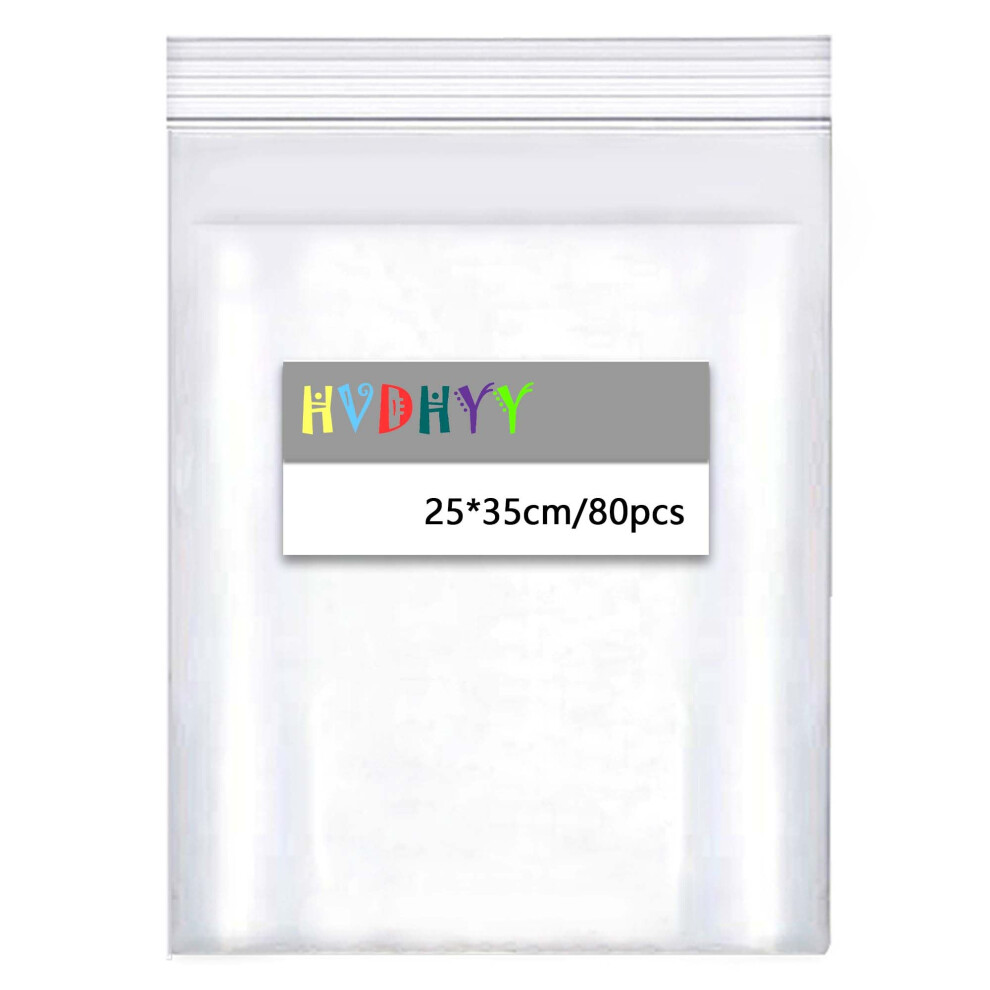 Photos - Other Office Equipment HVDHYY 25 * 35cm A4 Plastic Bags 80pcs,Resealable Clear Bags, Thickening Sealed