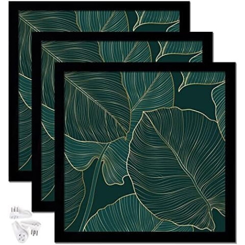 Black Picture Frame Set 3 pcs 24x24 in Square