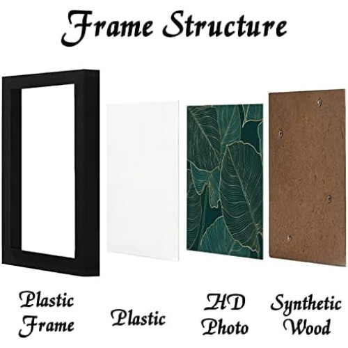 Black Picture Frame Set 3 pcs 24x24 in Square 1