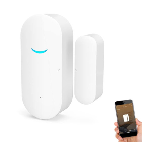 5 Pack Smart WiFi Door Window Sensor, Wireless Home Security Alarm with App Control, Alexa Google Compatible