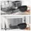 Wheat Straw Dinnerware Set Kitchen Wheat Straw Plates and Bowls Sets Unbreakable Reusable Dinnerware Dish Sets for 4 Black 16Pcs 3