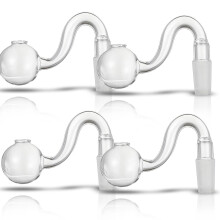 4PCS 14mm Glass Oil Burner Male Glass Tubes, High Borosilicate Glass Adapter for Water Pipe, Aromatherapy, or Lab Applications (4PCS 14mm)