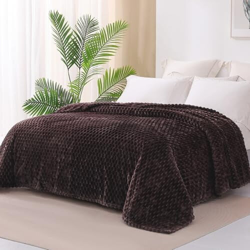 Einzel-Fleecedecke aus Jacquard-Samt, 229 x 168 cm 2