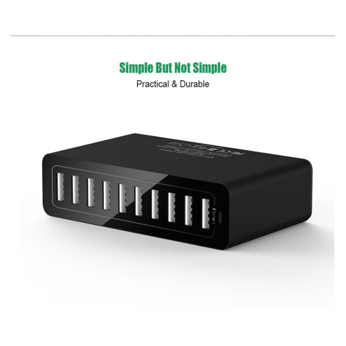 10-Port-USB-Ladestation für Handys und Tablets 1