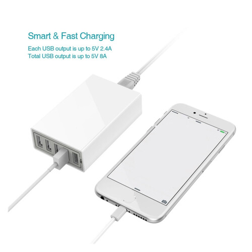 10-Port-USB-Ladestation für Handys und Tablets 2