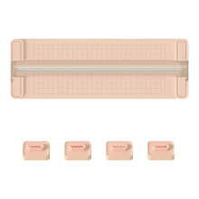 4-in-1-Bidirektionaler Papierschneider mit geradem, wellenförmigem und