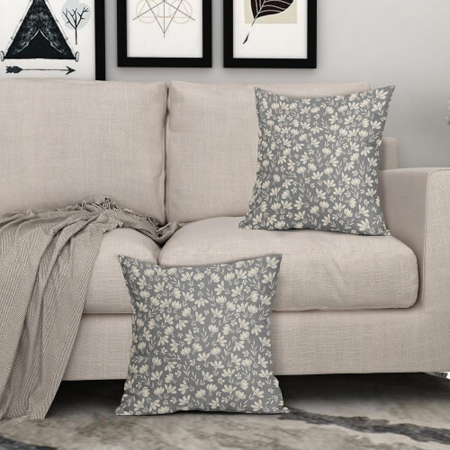 Conjunto de 2 capas de almofada vintage com estampa floral, 45x45cm (18x18 polegadas). 2