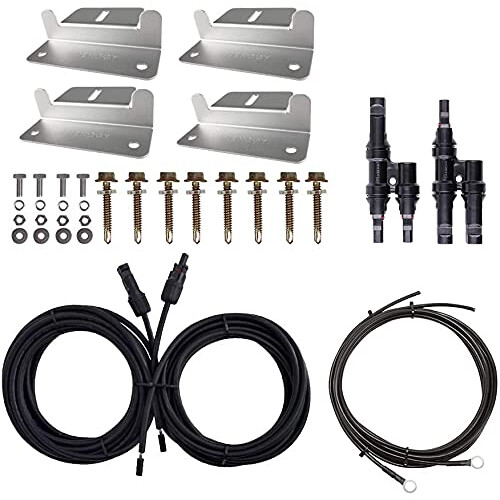 Renogy Solar Panel Mounting Kit 300W, Z Brackets Three Sets 12 Pcs,