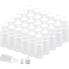 WUWEOT 150 Pack 10ml Plastic Dropper Bottle, Clear Empty Squeezable Drop Bottles Essential Oil Bottle Containers Eye Liquid Dropper with Cap