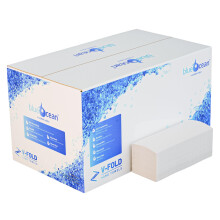 BLUEOCEAN V Fold Paper Towels (1 Ply) | Interfold White Hand Towel (3600 Sheets) - Strong & Super Absorbent Disposable Hand Towels for Bathrooms, Cat