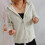 Strickpullover mit Kapuze und Reißverschluss für Damen 7
