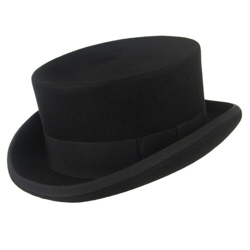 EASTIN Καπέλο με Γείσο και Γείσο, Μάλλινο Καπέλο Fedora με Επίπεδη Κορυφή