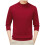 Herrenmode Stehkragenpullover Herbst Winter Freizeit Einfarbig Thermopullover Warm Strickpullover Top Herrenpullover (Rot, 4XL) 1
