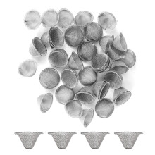 40 Pcs Stainless Steel Pipe Screens Filter,Adjustable Size Metal Wire Mesh Filter Reusable Tube Ball Screen,Bowl Mesh Gauzes Reusable Mesh Bowl Scree