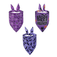 kladzum3 kpl Halloween-koiran bandanoja, Halloween-säädettävät muoti lemmikkieläinten ruokalappu koiran sylkipyyhkeellä lemmikkitarvikkeilla,