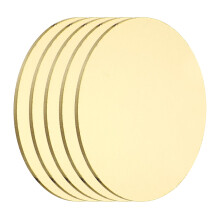 sourcing map 5 Pcs Round Brass Plate, 60mm (2.36") Dia 1mm Thickness H62 Brass Copper Plates for Crafts, DIY, Electrical Repairs, Industrial Use